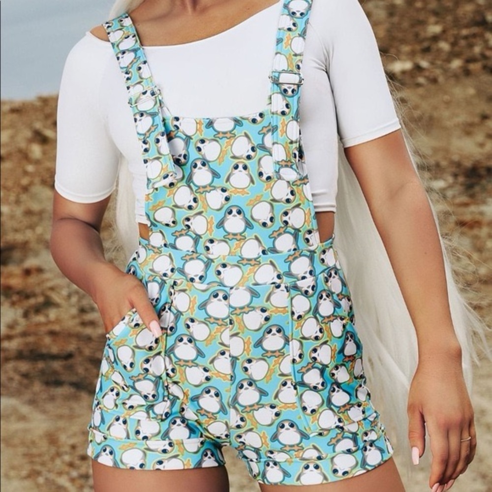 Blackmilk Star Wars Porg Short Overalls